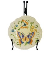 PIER 1 Botanica Ironstone Butterfly Flower Yellow Salad Dessert Plate ONE - £10.20 GBP