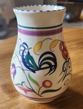 Poole Pottery - Traditional Hand Painted Flower &amp; Bird Decorated Vase 6.5&quot; H - £15.37 GBP