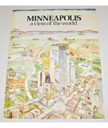 VINTAGE MINNEAPOLIS A VIEW OF THE WORLD POSTER- PUBLISHED BY HARVEY HUTT... - $274.07 MXN