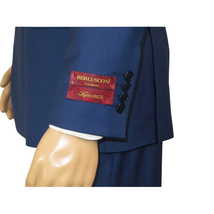 Men Suit BERLUSCONI Turkey 100% Italian Wool 180's Double Breasted #Ber22 Blue image 5