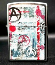 Anarchy - Grafitti  Authentic Zippo Lighter Street Chrome 48662 - £19.63 GBP