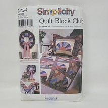 Simplicity 9234 Quilt Block Club Grandmother&#39;s Fan Bow Tie Blocks Lesson 2 UNCUT - $12.86