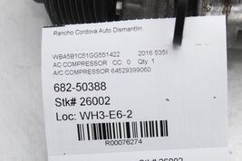 A/C Compressor 3.0L Fits 11-19 BMW X6 76274 image 12