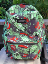 MINECRAFT TNT Gaming Kids Backpack Multicolor All Over Print 18&quot; - £19.65 GBP