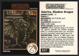 1991 TSR AD&amp;D Gold Border RPG Fantasy Art Card #537 Dungeons &amp; Dragons ~ Monster - £5.42 GBP