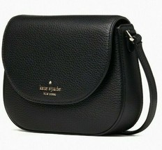 NWB Kate Spade Leila Mini Flap Crossbody Black Leather WLR00396 $239 Gift Bag Y - £81.99 GBP