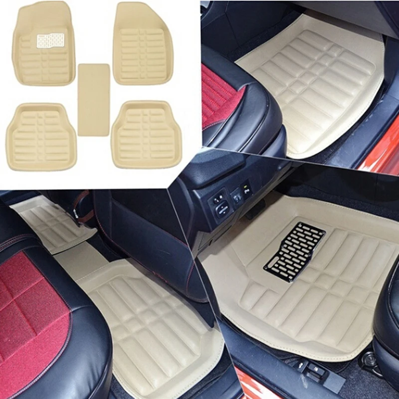 New High Quality Universal 5pcs Dustproof Nice Car Floor foot Mat Flameproof - £26.85 GBP