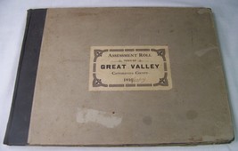 1919 ANTIQUE GREAT VALLEY NY TAX ASSESSMENT ROLL LEDGER BOOK CATTARAUGUS - $98.99
