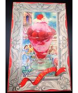 Vtg Menu Strawberry Ice Cream Cover Taylor's Meadow Fresh Milk Ad Ephemera - $450.75 MXN