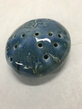 Vintage Studio Art Pottery Stoneware hand made glazed Flower frog holes ... - $23.75