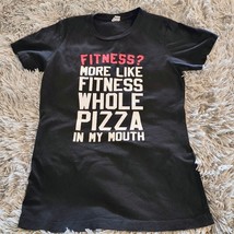 Cute Womens Black &quot;Fitness?&quot; T-shirt - $8.00
