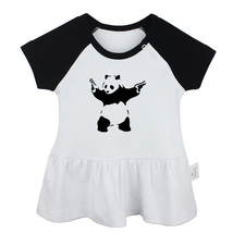 Cartoon Panda Kong Fu Newborn Baby Dress Toddler Infant 100% Cotton Clothes - £10.34 GBP