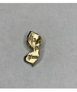 NJ And You New Jersey Souvenir Pinback Lapel Pin Tie Tack Gold Tone Tayl... - €6,99 EUR