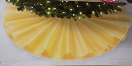 New 48" Gold Shimmer Christmas Tree Skirt Ballerina Nwt - Free Shipping - £17.91 GBP