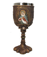 Sacred Heart Of Mary Immaculate Compassion Of The Virgin Mother Wine Goblet - $32.58 CAD