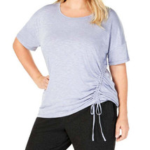 allbrand365 designer Womens Activewear Plus Size Side Tie Top, 2X, Tranquility - £27.42 GBP