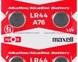 Maxell LR44 (A76) Batteries, 10 Count (775011) - £5.91 GBP