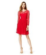 Retro JUICY COUTURE DELICATE Red LACE midi DRESS NEW 10 $268 - $2,190.08 MXN