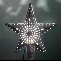 NEW - Holiday Time Silver Star Lighted Projection LED Tree Topper 11.4&quot; - £17.45 GBP