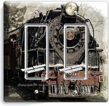 Steam Engine Train Old Railroad Locomotive 2 Gfci Light Switch Plates Room Decor - £9.03 GBP