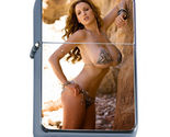 Pin Up Cowgirls D2 Flip Top Oil Lighter Wind Resistant - $15.79