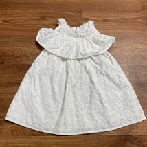 Juicy Couture White Lace Eyelet Dress Little Girls Size 3 Layered Ruffles - £15.57 GBP