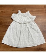 Juicy Couture White Lace Eyelet Dress Little Girls Size 3 Layered Ruffles - £15.46 GBP