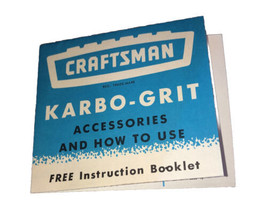 Craftsman Karoo-Grit Accessories”How To” Vintage SEARS Fold-Out - £14.68 GBP