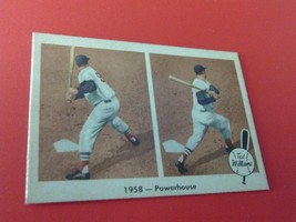 1959 FLEER  TED WILLIAMS  # 66    1958  POWERHOUSE     NEAR  MINT  OR  B... - £70.60 GBP