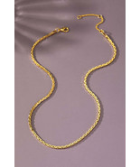 Real gold dipped braided chain necklace - £17.20 GBP