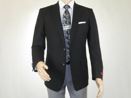 Men&#39;s RENOIR Classic Blazer Jacket 100% Wool Single breasted Notch 509-1 Black - £58.91 GBP