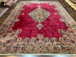 10x14 Karastan Red Kirman Rug #762 Vintage Wool Karastan Original 700 Series - £4,235.78 GBP