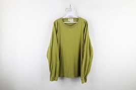 Vintage 90s Eddie Bauer Mens Size Large Blank Long Sleeve T-Shirt Green Cotton - £38.17 GBP