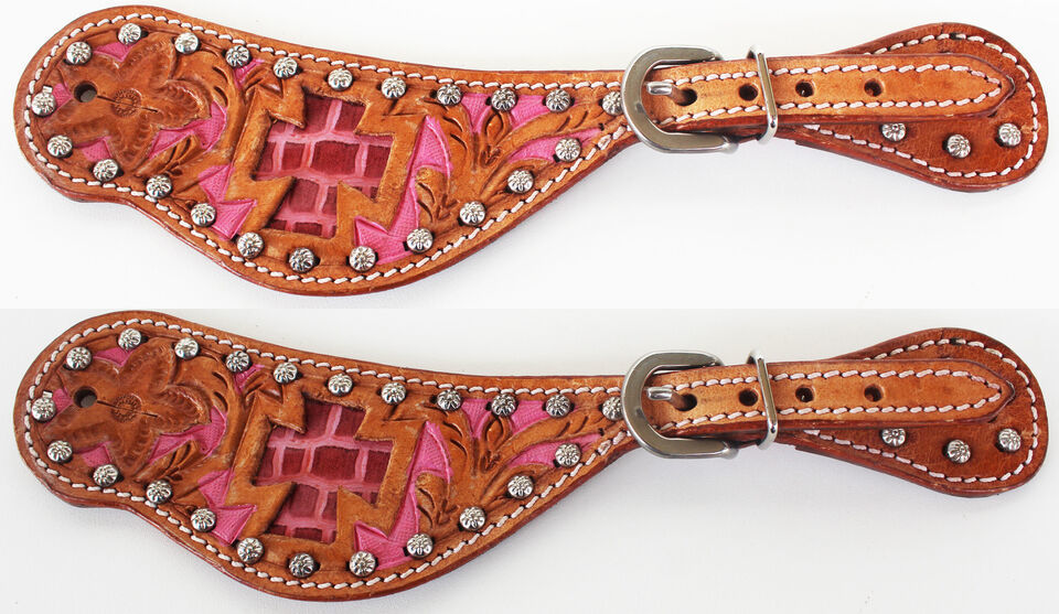 Horse Western Riding Cowboy Boots Leather Spur Straps Tack  7417 - $24.75
