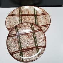 Blue Ridge Rustic Plaid 13 &quot; Oval Serving Platter + 11F Dinner Plate - £14.59 GBP