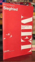 Wagner, Richard SIEGFRIED Libretto Vintage Copy - $55.00