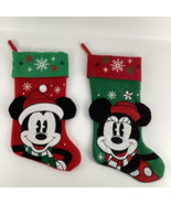 Disney Mickey Minnie Mouse Christmas Stocking Holiday Gift Holder Decora... - $47.29 CAD