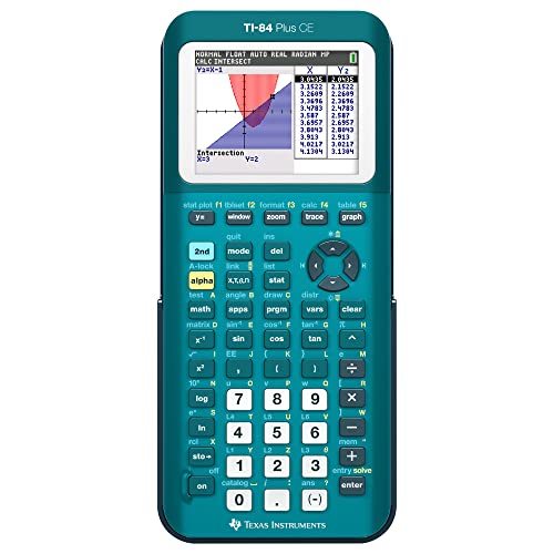 Texas Instruments TI-84 Plus CE Color Graphing Calculator, Teal (Metallic) - £140.39 GBP