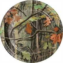 Hunting Camo 7 Inch Paper Plates 8 Per Pack Camouflage Birthday Party Tableware - £11.21 GBP