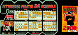 MLB Pittsburgh Pirates 2000 Schedule - Paper and Refrigerator Magnet - Vintage - £4.64 GBP