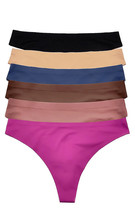 Women&#39;s Lightweight Soft Colorful No Line Laser Cut Thongs 12 Pack - $32.99