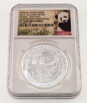 2015 China 1 Oz. Silver Panda Smithsonian Bao Graded by NGC as PF70 UCam... - $131.03