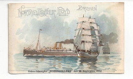 Antique Norddeutscher Lloyd Bremen Ship Private Mailing Postcard #2 ~ Circa 1900 - £23.90 GBP
