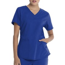 Scrubstar Women&#39;s Core Essentials Stretch V-Neck Scrub Top Indigo WM01T893 XL - £7.54 GBP