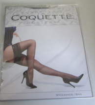 One Coquette Black Stay up thigh high Stockings Lace top Fits Most Style... - $12.82