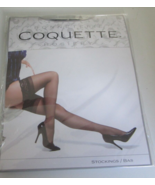 One Coquette Black Stay up thigh high Stockings Lace top Fits Most Style... - $12.82