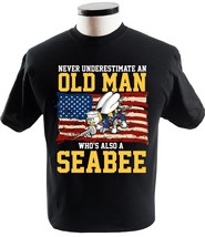 Seabee Veteran Flag Seabee Veteran Seabee Veteran Flag Never Underestimate An Ol - £13.44 GBP+