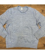 Gap Roll Neck Sweater Men’s L* Chunky Heather Blue Cotton Blend Knit Fis... - £20.22 GBP
