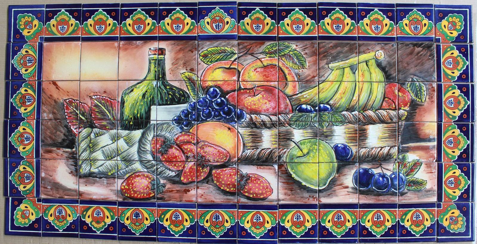 Mexican Talavera Mural HQ - Frutas6 Big - - $399.00