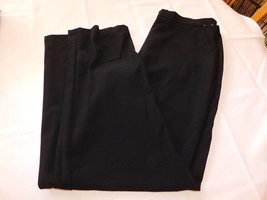 Bobbie Brooks Women&#39;s ladies Size L 12-14 Pants Flat Front Black GUC - £16.39 GBP